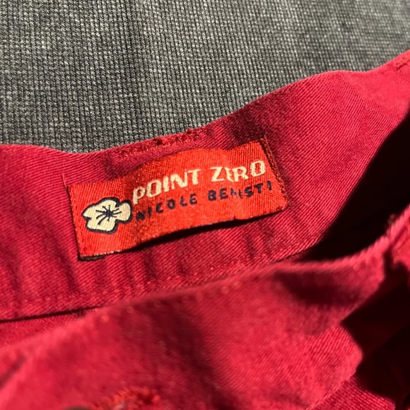 Point Zero x Nicole Benisti Red Cargo Shorts Women's 9 (fits 6) - Picture 2 of 5